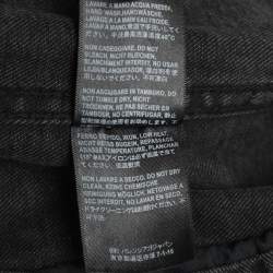 Balenciaga Dark Grey Denim Rainbow Logo Embroidered Jackets M