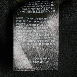 Balenciaga Black Athletes Rib Knit Crew Neck Sweatshirt XS