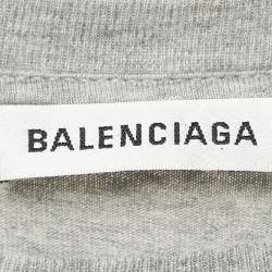 Balenciaga Grey Campaign Logo Print Jersey T-Shirt XS
