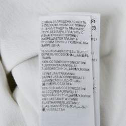 Balenciaga Off White Logo Print Jersey Crew Neck T-Shirt M