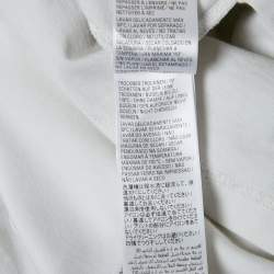 Balenciaga Off White Logo Print Jersey Crew Neck T-Shirt M