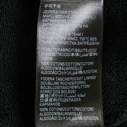 Pre Owned Balenciaga Black Cotton Knit Logo printed Shorts M