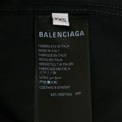 Balenciaga Unisex Black Cotton Gabardine Oversized Shirt XXS