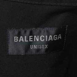 Balenciaga Unisex Black Cotton Gabardine Oversized Shirt XXS