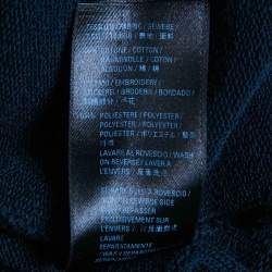 Balenciaga Unifit Navy Blue Cotton Knit Campaign Distressed Shorts M