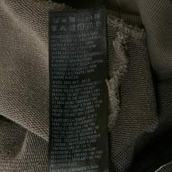 Pre Owned Balenciaga Grade-Robe Grey Printed Cotton Oversized Hoodie L