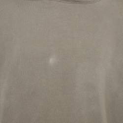 Pre Owned Balenciaga Grade-Robe Grey Printed Cotton Oversized Hoodie L