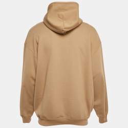 Pre Owned Balenciaga Brown Cotton Oversized Hoodie M