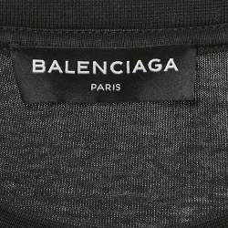 Pre Owned Balenciaga Black Sinners Print Cotton Oversized Crewneck T-Shirt M