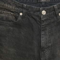 Pre Owned Balenciaga Unisex Grey Faded Denim Shorts M Waist 29"