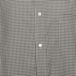 Pre Owned Balenciaga Monochrome Gingham Cotton Oversized Shirt S