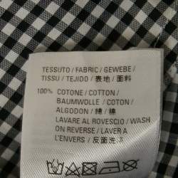 Pre Owned Balenciaga Monochrome Gingham Cotton Oversized Shirt S