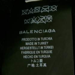 Pre Owned Balenciaga Black Leather and Shearling Oversized Jacket L