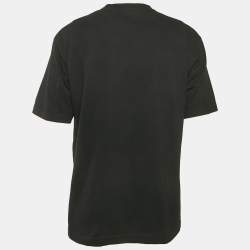 Pre Owned Balenciaga Black Cotton Knit Crew Neck T-Shirt S