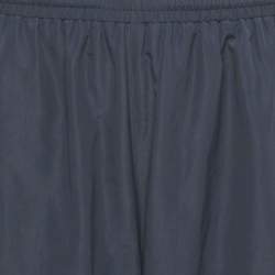 Pre Owned Balenciaga Navy Blue Logo Embroidered Synthetic Track Pants XXL  