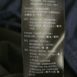 Pre Owned Balenciaga Navy Blue Logo Embroidered Synthetic Track Pants XXL  