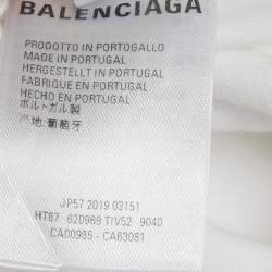 Pre Owned Balenciaga White Political Campaign Print Cotton T-Shirt  XXS