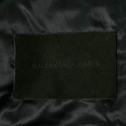Pre Owned Balenciaga Black Suede Bomber Jacket L