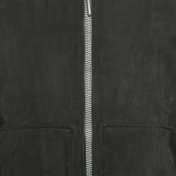 Pre Owned Balenciaga Black Suede Bomber Jacket L