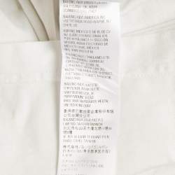 Pre Owned Balenciaga White Logo Embellished Cotton T-Shirt S