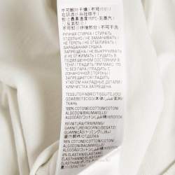 Pre Owned Balenciaga White Logo Embellished Cotton T-Shirt S