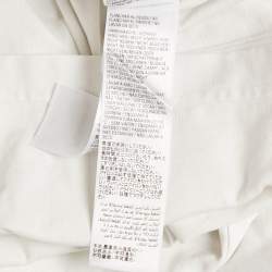 Pre Owned Balenciaga White Logo Embellished Cotton T-Shirt S