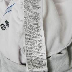 Pre Owned Balenciaga Unisex Grey Distressed Jersey Upside Down T-shirt L