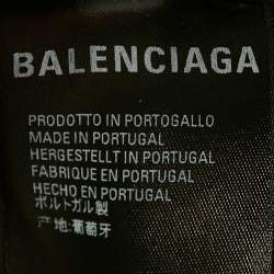Pre Owned Balenciaga Black Logo Print Cotton Crewneck T-Shirt XS