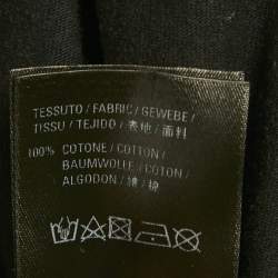 Pre Owned Balenciaga Black Logo Print Cotton T-Shirt XS