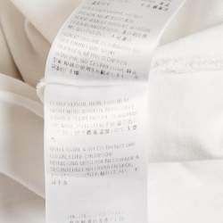 مملوكة مسبقًا Balenciaga White Logo Embroidered Cotton T-Shirt S 