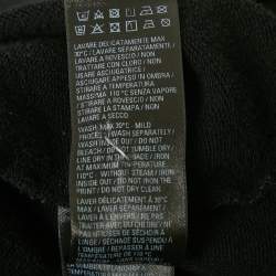 Pre Owned Balenciaga Black Printed Cotton Distressed Hoodie M