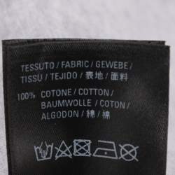 Pre Owned Balenciaga Grey Jersey Logo Print T-Shirt M