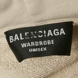 مملوكة مسبقًا هودي بنسياغا قطن تريكو بطبعة حقوق الطبع والنشر لون بيج للجنسين مقاس كبير (لارج)