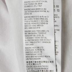 Pre Owned Balenciaga Limited Edition White 'Pink Martini' Cotton Oversized Sweatshirt M