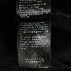 Pre Owned Balenciaga Black Sponsor Logo Embroidered Cotton Hoodie XS