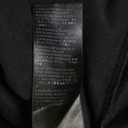 Pre Owned Balenciaga Unifit Black Logo Print Distressed Cotton Oversized T-Shirt M