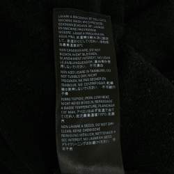 Pre Owned Balenciaga Unisex Black Logo Print Cotton Knit Hoodie M