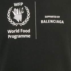 Pre Owned Balenciaga Unisex Black WFP Print Jersey T-Shirt S