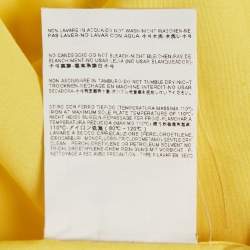 مملوكة مسبقًا Balenciaga Yellow Cotton Short Sleeve Shirt M