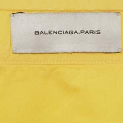 مملوكة مسبقًا Balenciaga Yellow Cotton Short Sleeve Shirt M