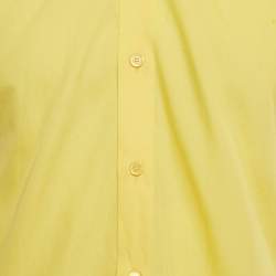 مملوكة مسبقًا Balenciaga Yellow Cotton Short Sleeve Shirt M