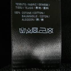 Pre Owned Balenciaga Black Logo Print Cotton Oversize Hoodie M