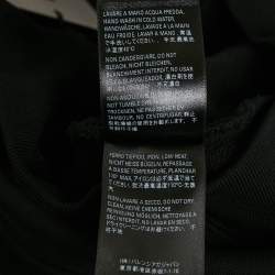 Pre Owned Balenciaga Black Logo Print Cotton Oversize Hoodie M