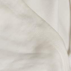 مملوكة مسبقًا Balenciaga White Logo Print Cotton Oversize Hoodie S