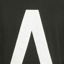 Pre Owned تي شيرت بالنسياغا إصدار محدود أرشيف الموسيقى أسود جيرسي بمظهر بالٍ مقاس متوسط - ميديوم