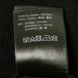 Pre Owned Balenciaga Black Logo Print Cotton Hoodie XS