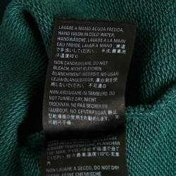 مملوكة مسبقًا Balenciaga Green Logo Print Cotton Knit Hoodie M