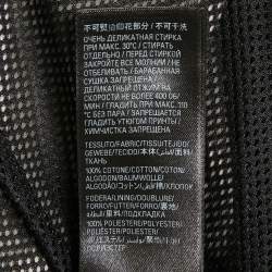 Pre Owned Balenciaga Unisex Grey Logo Print Oversized Jacket XS