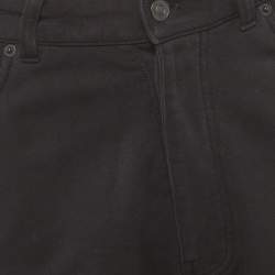 Pre Owned بنطلون تريكو قطني أسود للجنسين بالنسياغا مقاس صغير