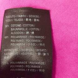 مملوكة مسبقًا تي شيرت بالنسياجا جيرسي وردي بطباعة الشعار للجنسين مقاس صغير